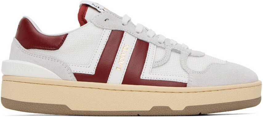 Lanvin White  Red Clay Sneakers - Picture 5