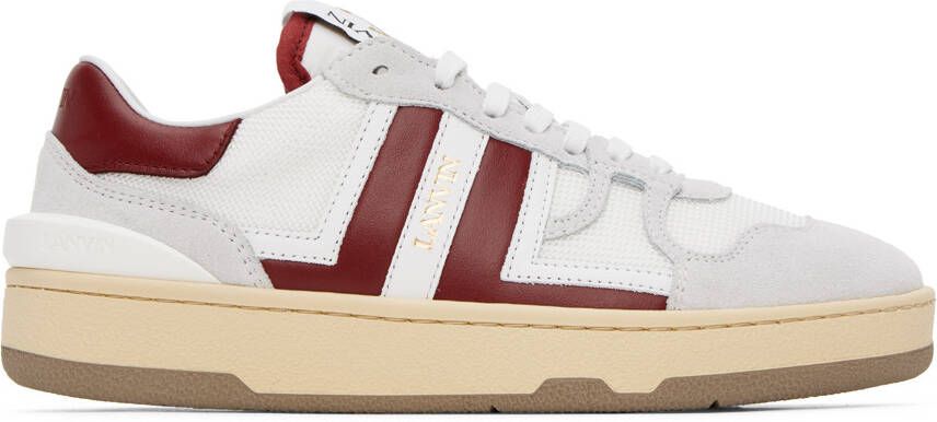 Lanvin White  Red Clay Sneakers
