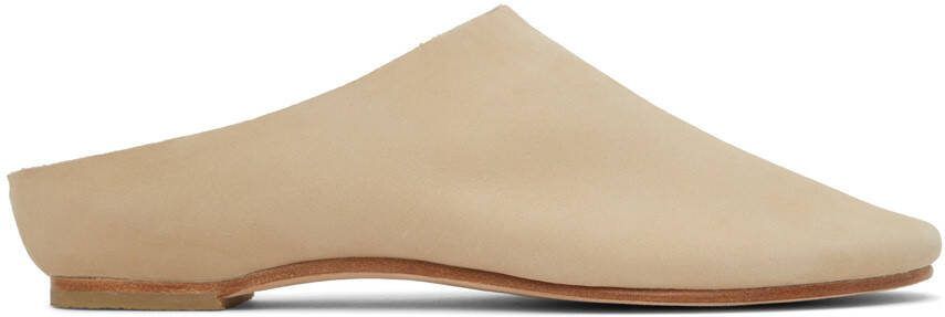 Lauren Manoogian Beige Raw Vault Mules - Picture 5