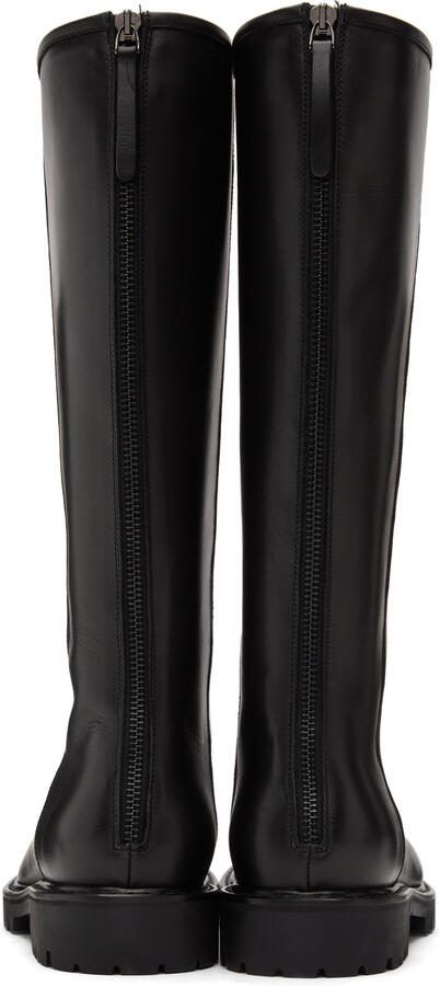 Legres Black Tall Combat Boots - Picture 3