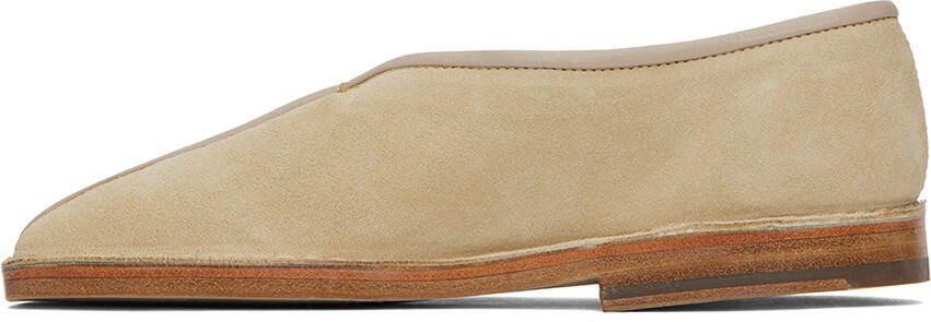 LEMAIRE Beige Flat Piped Slippers - Picture 4