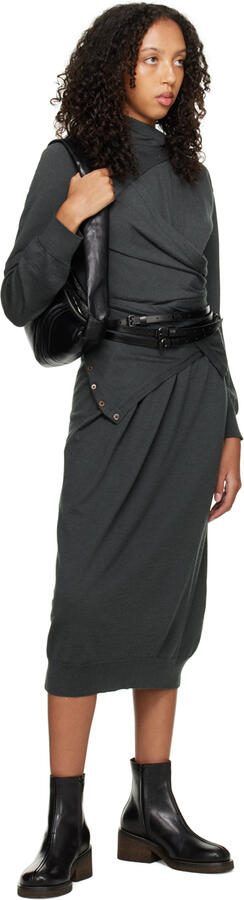 LEMAIRE Black Piped Ankle Boots - Picture 4