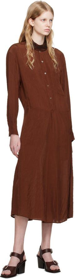LEMAIRE Brown Square Heeled 80 Sandals - Picture 4