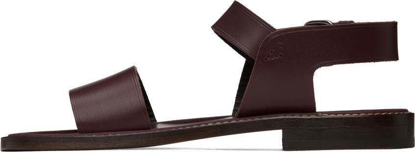 LEMAIRE Burgundy Classic Sandals - Picture 4