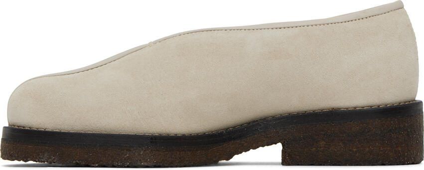 LEMAIRE Off-White Piped Slippers - Picture 3