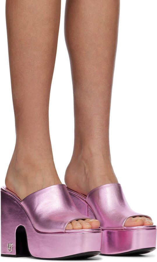 Les Petits Joueurs Pink Bianca Platform Sandals - Picture 2