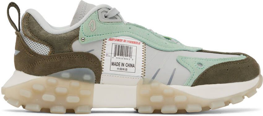 Li-Ning Gray  Green Overload Sneakers