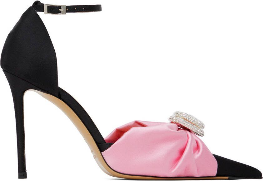 MACH  MACH Black  Pink Double Heart 110 Heels - Picture 5