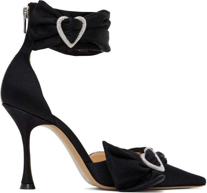 MACH  MACH Black Crystal Heart 100 Heels - Picture 5