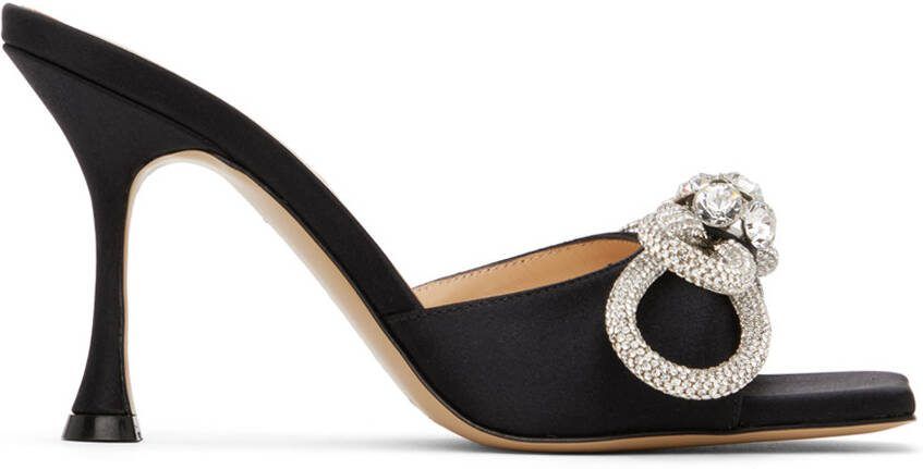 MACH  MACH Black Double Bow 95 Heeled Sandals - Picture 5