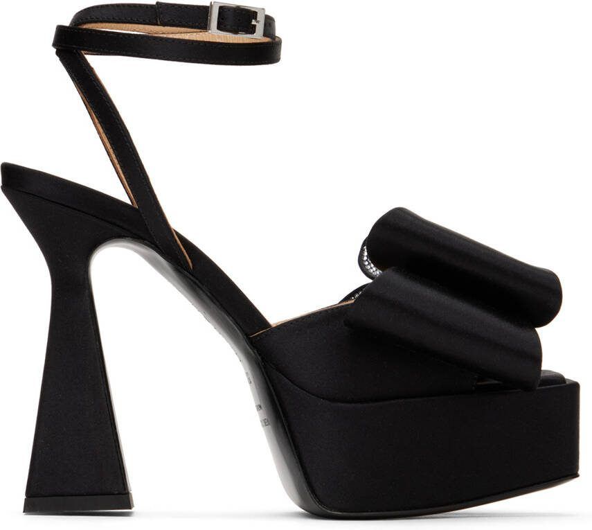 MACH  MACH Black 'Le Cadeau' 140 Platform Heeled Sandals