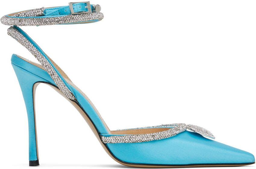 MACH  MACH Blue Crystal Heart Heels - Picture 5