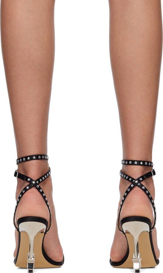 MACH  MACH Black Amelie Star Heeled Sandals - Picture 2