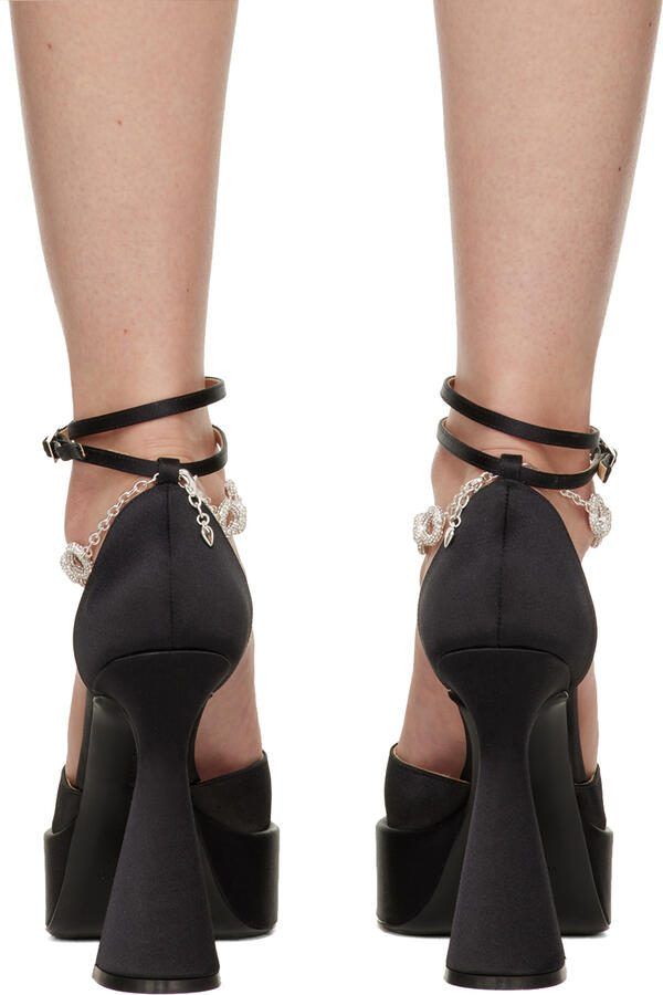MACH  MACH Black Bow Chain 140 Heels