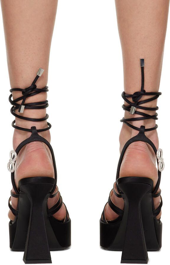 MACH  MACH Black Bow Platform Sandals