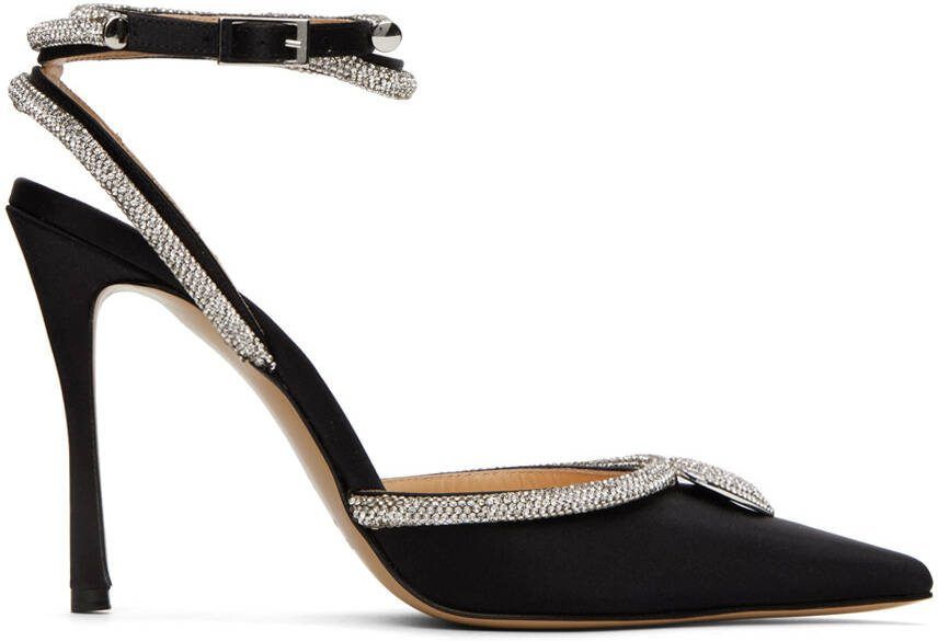 MACH  MACH Black Crystal Heart 110 Heels - Picture 5