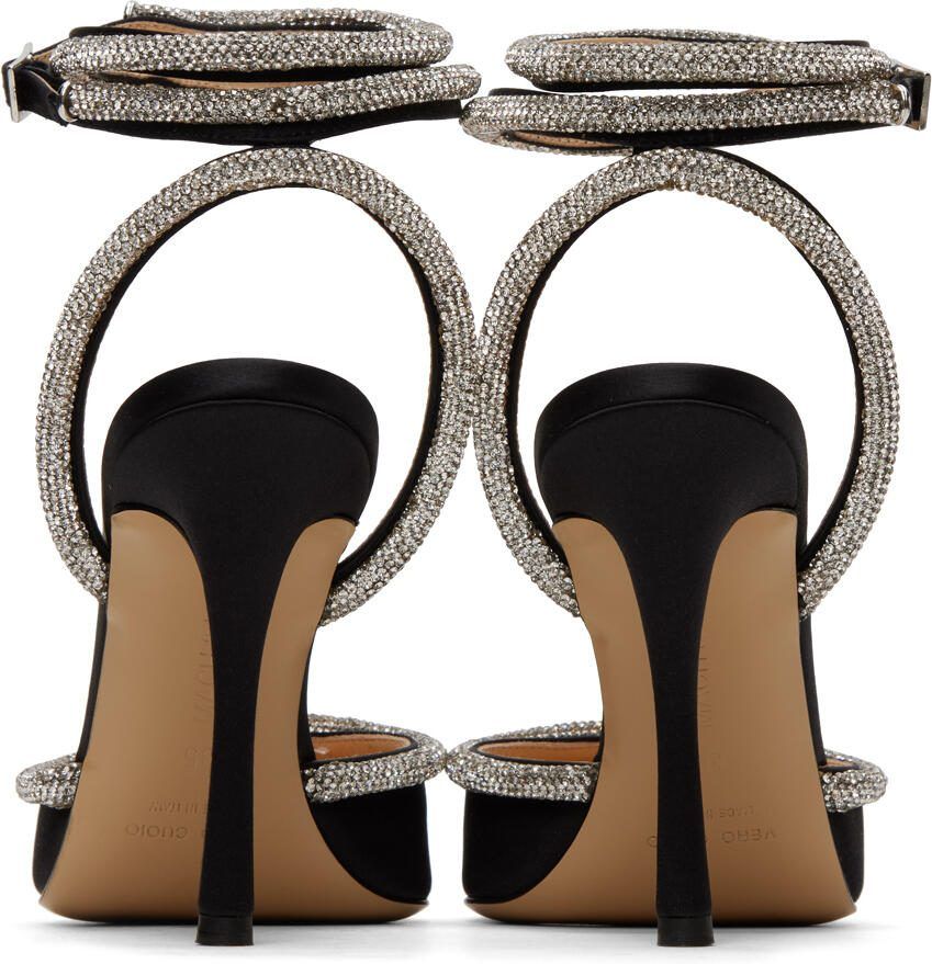 MACH  MACH Black Crystal Heart 110 Heels