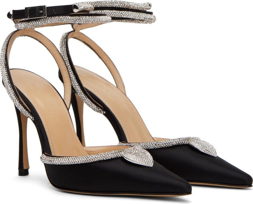 MACH  MACH Black Crystal Heart 110 Heels - Picture 2