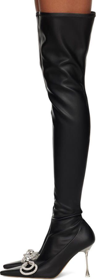 MACH  MACH Black Double Bow 100 Boots - Picture 3