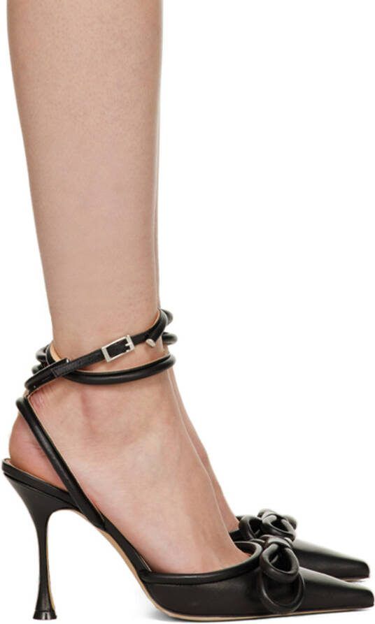 MACH  MACH Black Double Bow 100 Heels - Picture 3