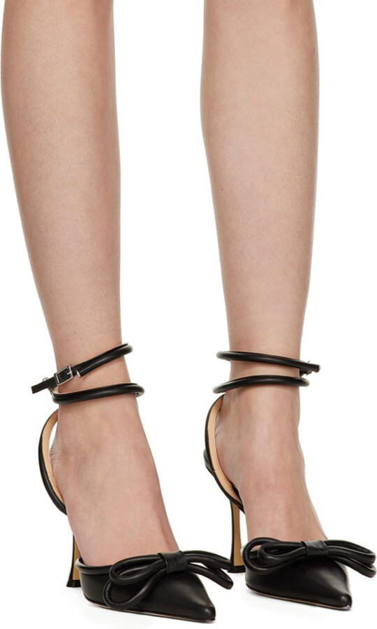 MACH  MACH Black Double Bow 100 Heels - Picture 2