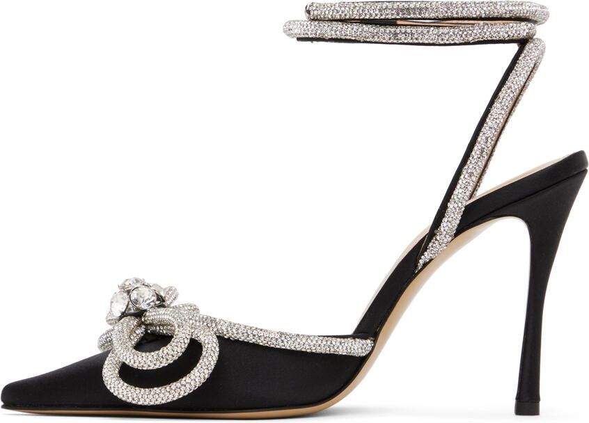 MACH  MACH Black Double Bow 110 Heels - Picture 2