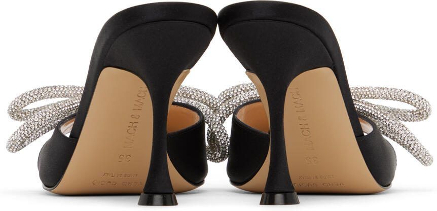 MACH  MACH Black Double Bow 95 Heeled Sandals