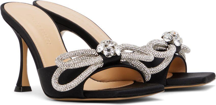 MACH  MACH Black Double Bow 95 Heeled Sandals - Picture 2