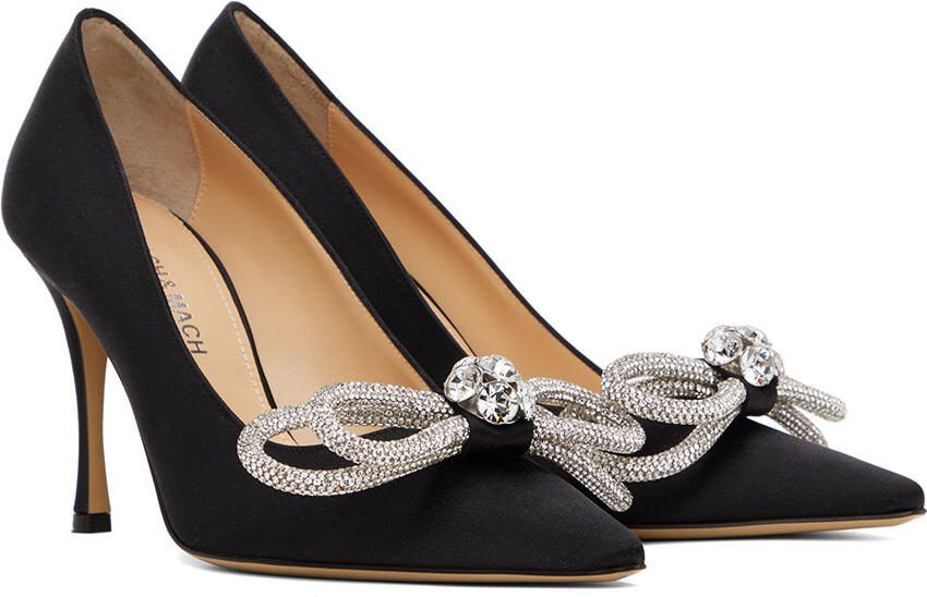 MACH  MACH Black Double Bow 95 Heels - Picture 2