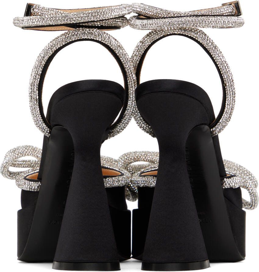 MACH  MACH Black Double Bow Platform Heels