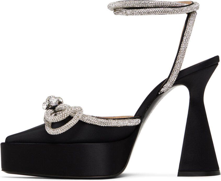 MACH  MACH Black Double Bow Platform Heels - Picture 2