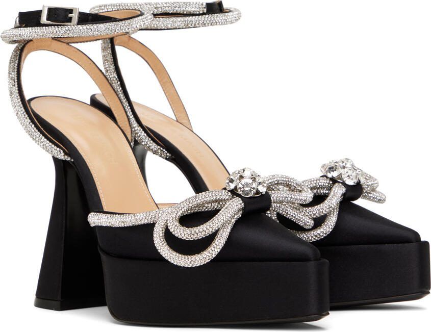 MACH  MACH Black Double Bow Platform Heels - Picture 3