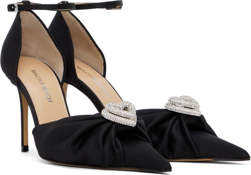 MACH  MACH Black Double Heart 110 Heels - Picture 2