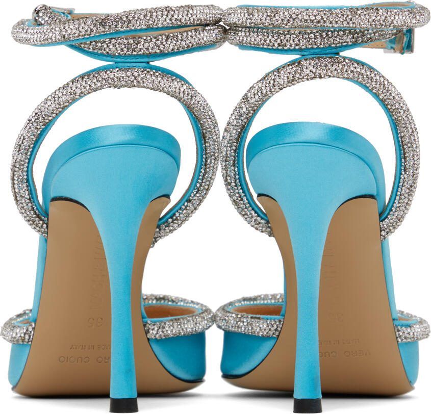 MACH  MACH Blue Crystal Heart Heels