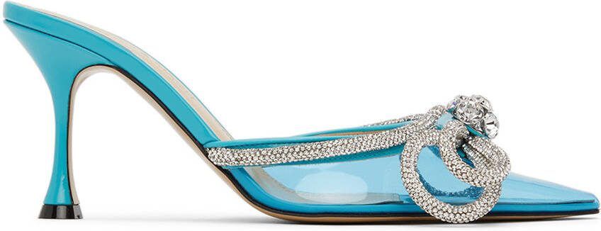 MACH  MACH Blue Double Bow 100 Heels - Picture 5