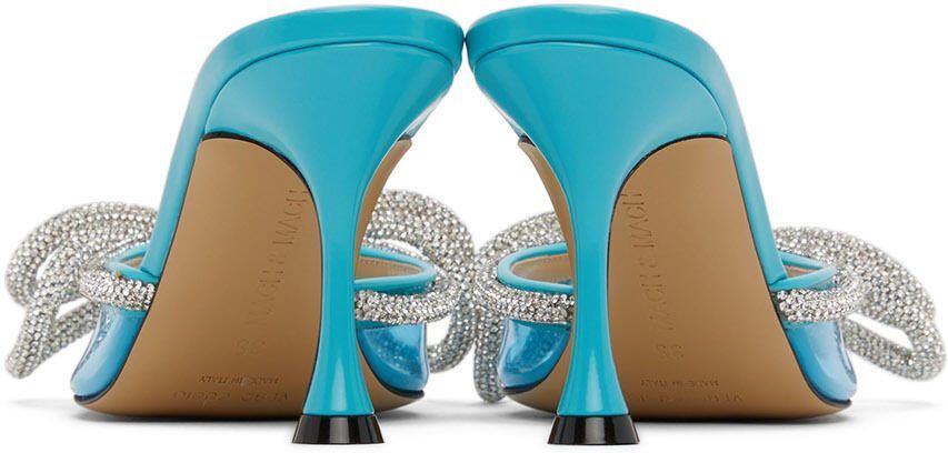 MACH  MACH Blue Double Bow 100 Heels - Picture 2