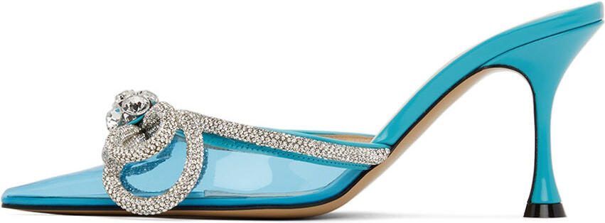 MACH  MACH Blue Double Bow 100 Heels - Picture 3
