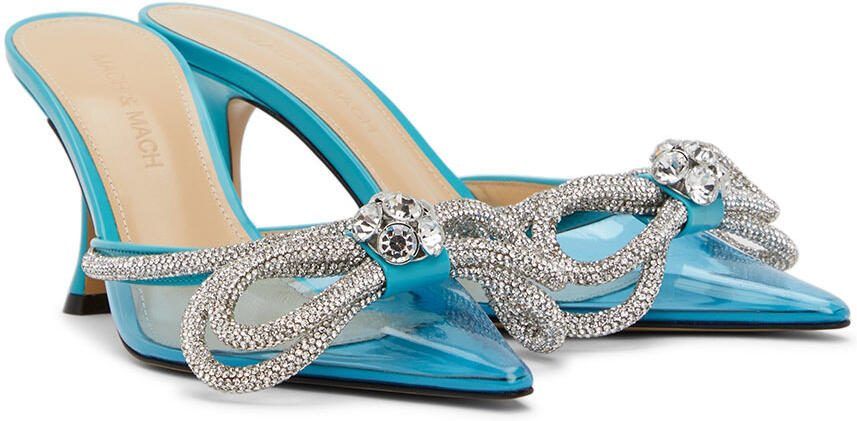 MACH  MACH Blue Double Bow 100 Heels