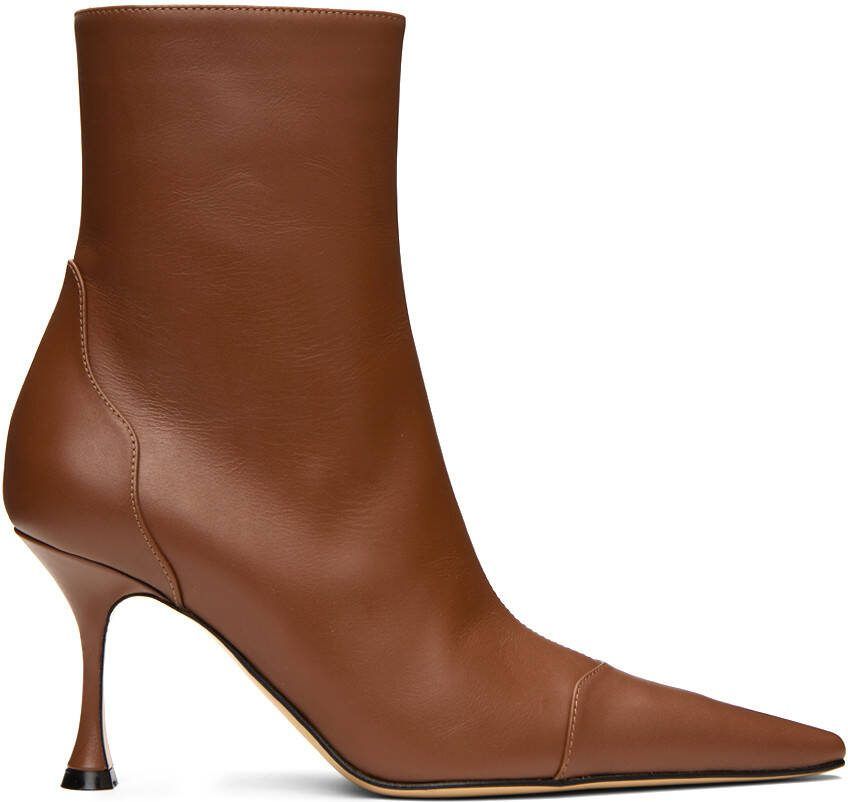 MACH  MACH Brown Dark 85 Ankle Boots - Picture 5