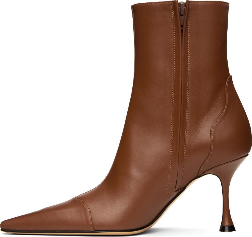 MACH  MACH Brown Dark 85 Ankle Boots - Picture 2