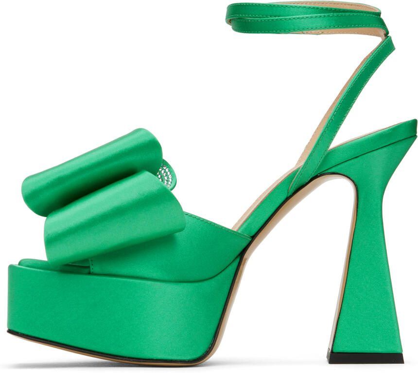 MACH  MACH Green 'Le Cadeau' 140 Platform Heeled Sandals