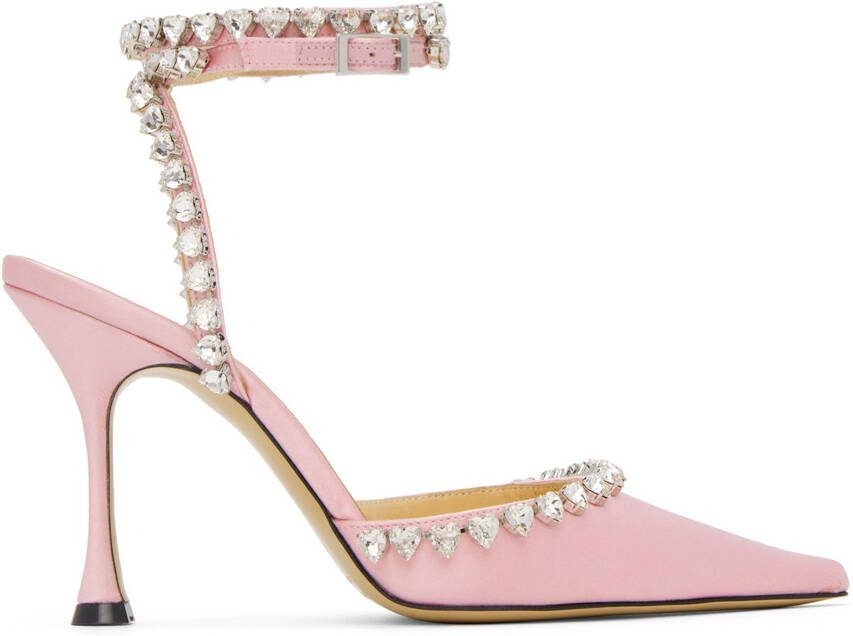 MACH  MACH Pink Audrey Crystal Heart Heels - Picture 5