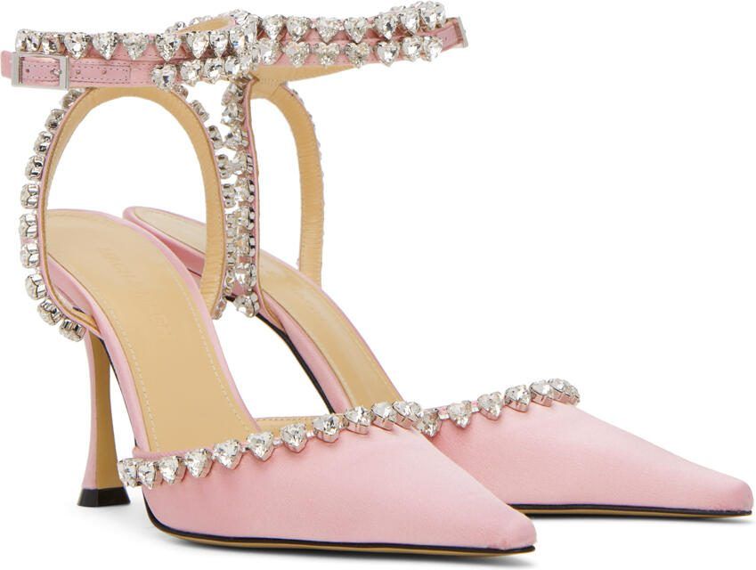 MACH  MACH Pink Audrey Crystal Heart Heels - Picture 2