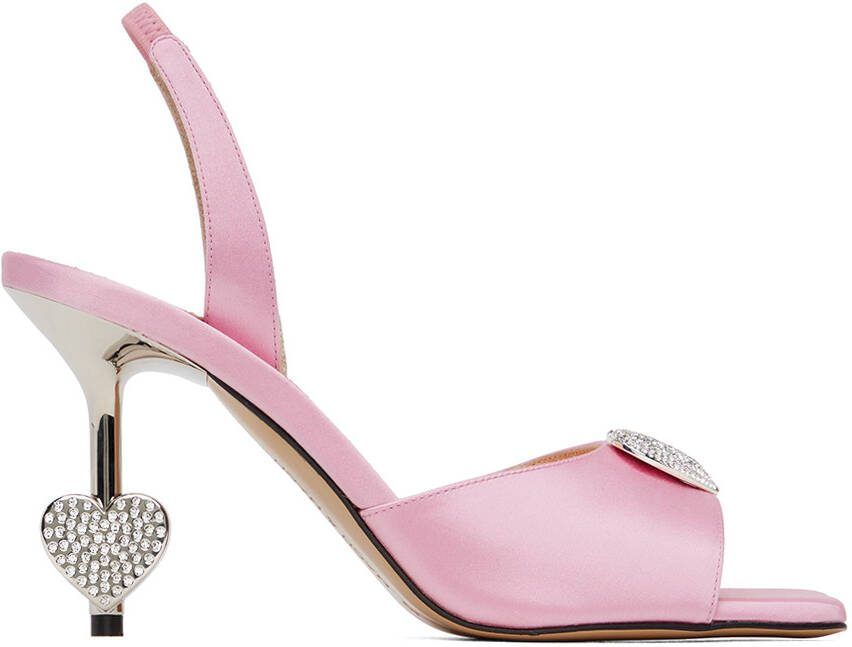 MACH  MACH Pink Crystal Heart Heels - Picture 5