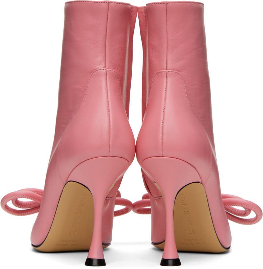 MACH  MACH Pink Double Bow 100 Ankle Boots - Picture 5