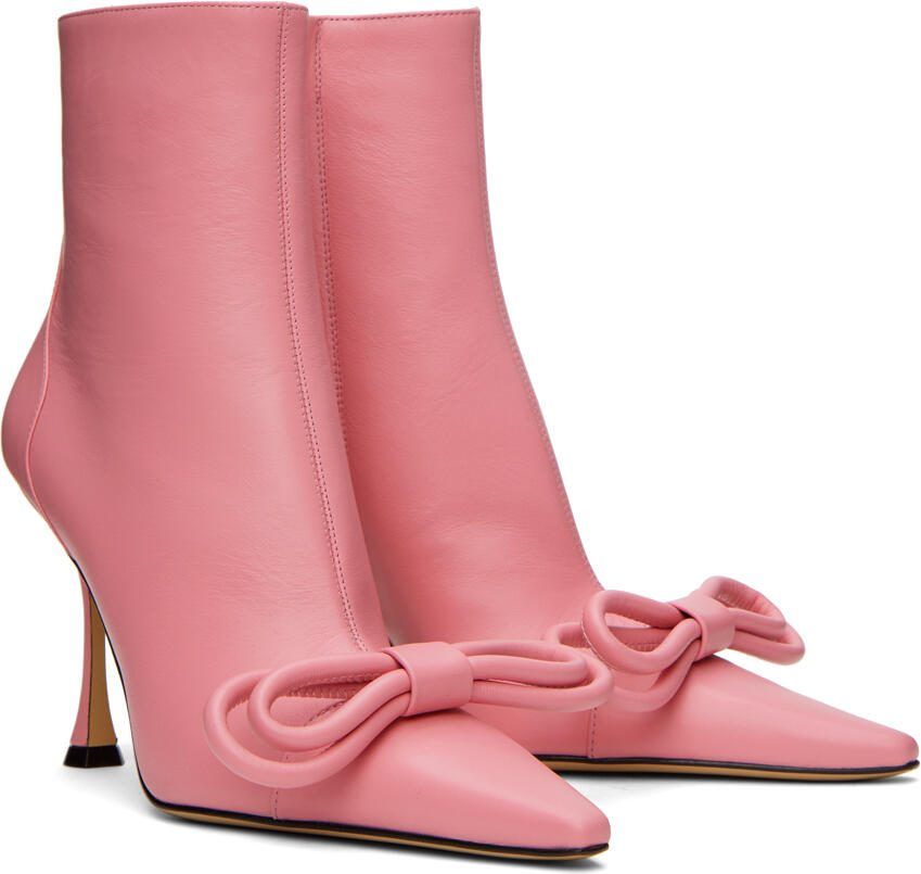 MACH  MACH Pink Double Bow 100 Ankle Boots