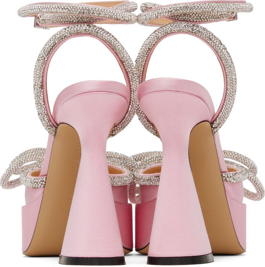 MACH  MACH Pink Double Bow 140 Platform Heels - Picture 5