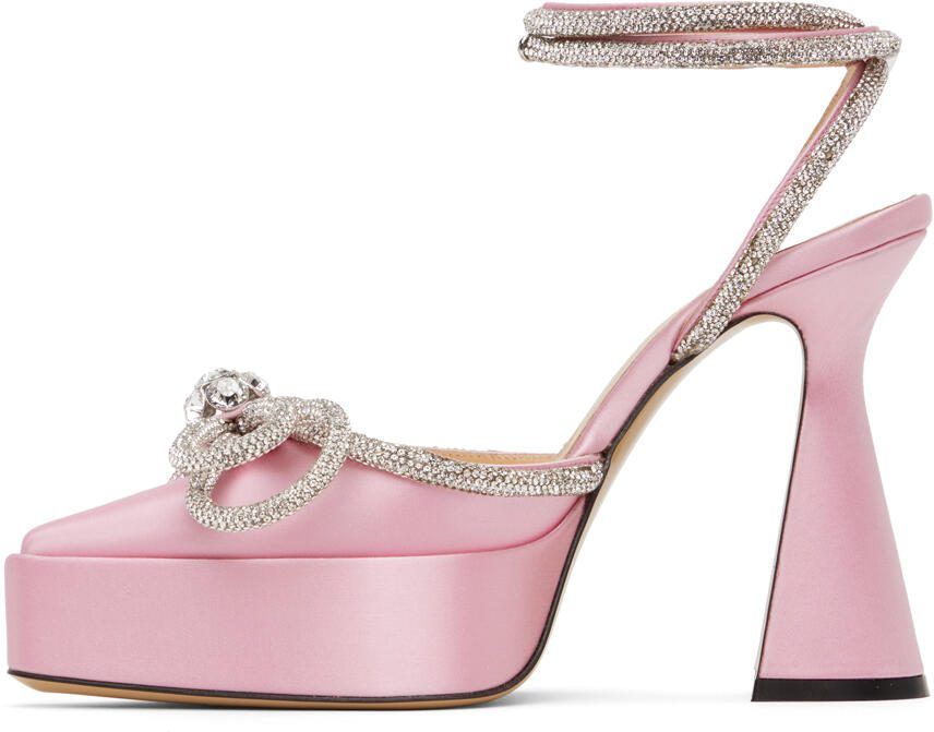 MACH  MACH Pink Double Bow 140 Platform Heels