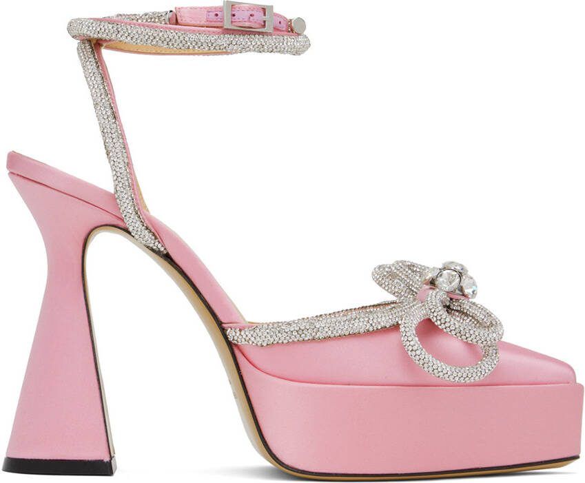 MACH  MACH Pink Double Bow Platform Heels - Picture 5