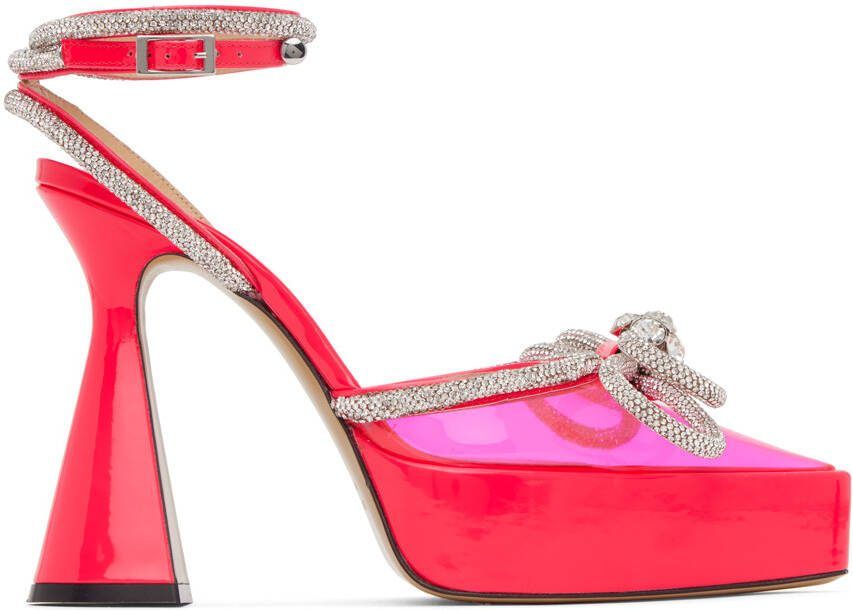 MACH  MACH Pink Double Bow Platform Heels - Picture 5